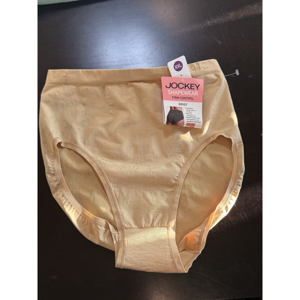 Jockey Shapewear Seamfree Firm Control Brief Underwear, Size XXL (Beige/Nude)